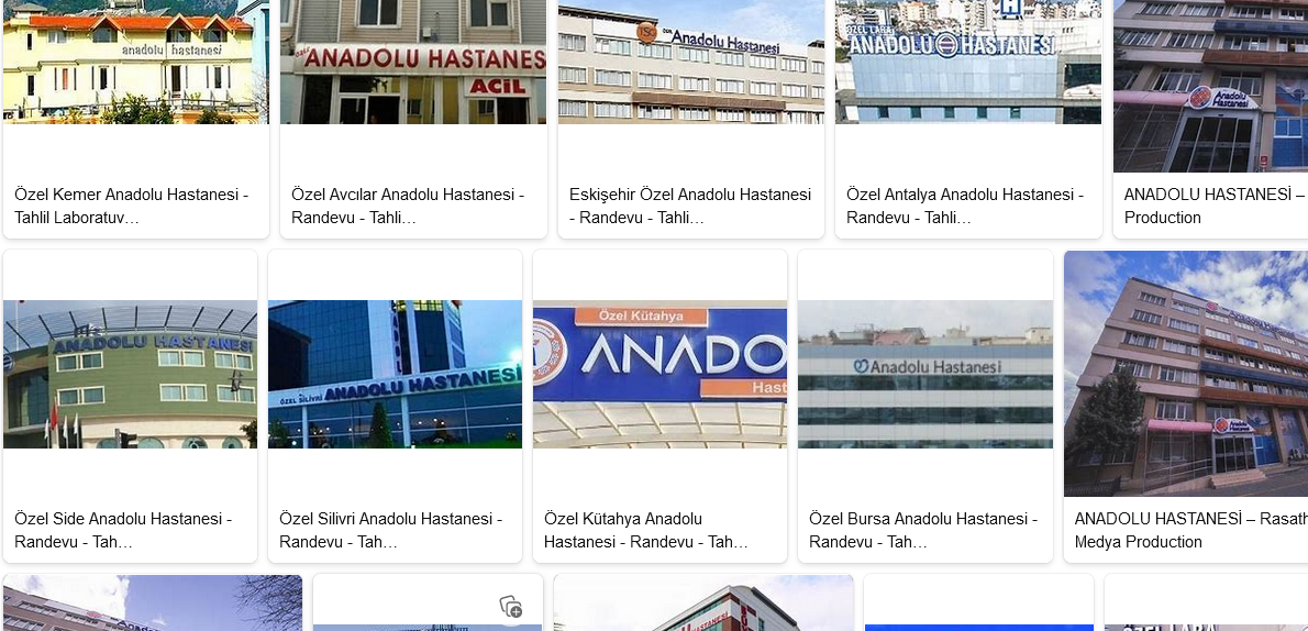Anadolu Hastanesi Tahlil Sonuçları

